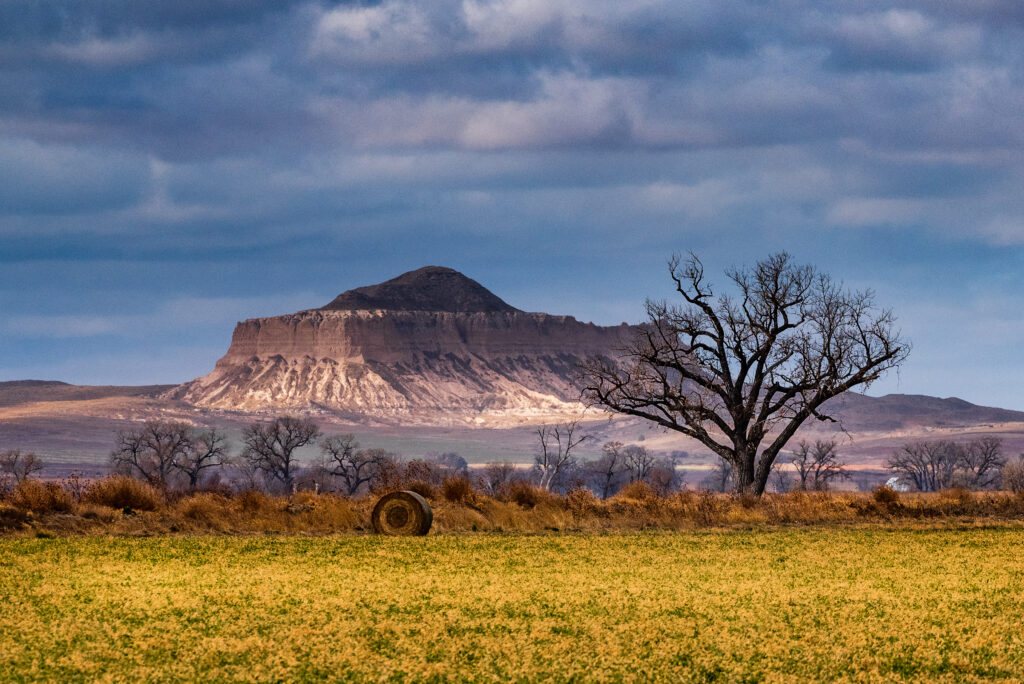 Castle Rock and Hay Bale