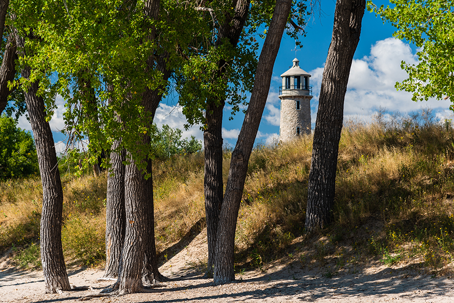 Lake Minatare landlocked Lighthouse near Scottsbluff, Nebraska. September 18, 2018 Lake Minatare landlocked Lighthouse near Scottsbluff, Nebraska. September 18, 2018