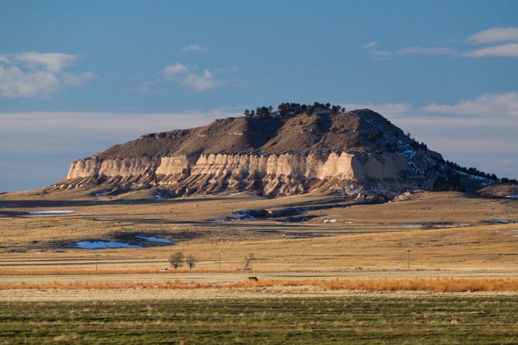 Castle Rock on HWY 92 east of Gering, NE Jan 02 2020 Castle Rock on HWY 92 east of Gering, NE Jan 02 2020